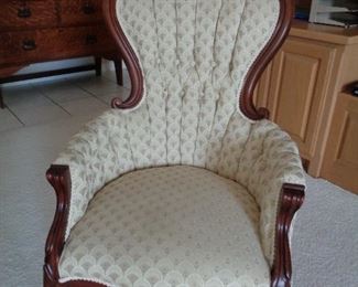pair of these Victorian style wing back side chairs