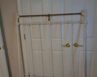vintage brass/white twin bed