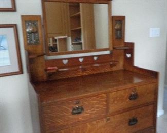 vintage oak buffet