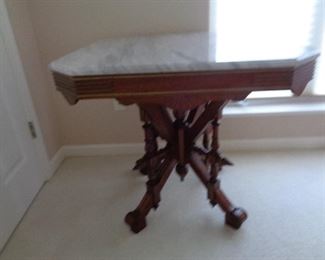 vintage marble topped table, very nice 