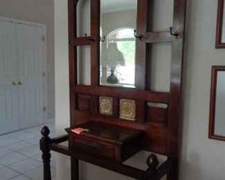 vintage hall tree