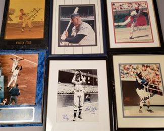 Vintage Baseball Signed Photographs 