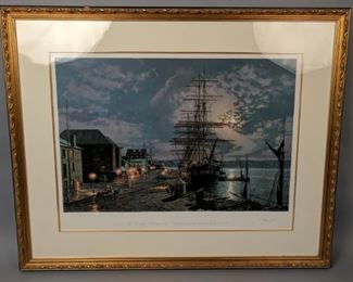Blackwall Passenger Ship Print by John Stobart, Signed Limited Edition. (frame) 34" tall x 42" long