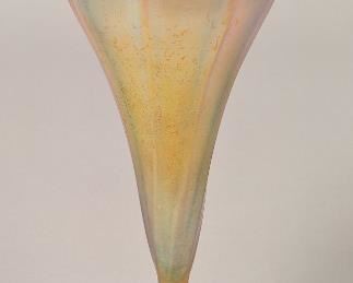 Tiffany Favrile Art Glass Floriform. 9 3/4" tall x 3 1/2" wide base. opening is 2 5/8" wide