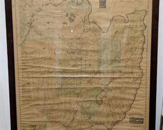 Map of Saratoga County 1890. (frame) 31 5/8" long x 47 1/8" tall