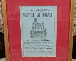J D Stevens Architect and Designer Saratoga Springs Advertisement 