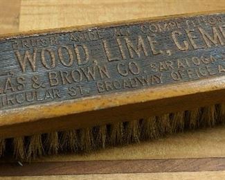 Saratoga Springs Advertising Brush. Coal, Wood, Lime, Cement. Thomas & Brown Co.