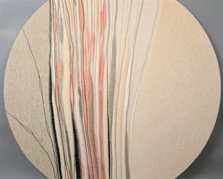 Pamela Twycross-Reed and Thomas W. Stender Woven Fiber Art 48" in diameter