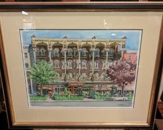 Saratoga Springs Ardis Hughes Adelphi Hotel Watercolor Painting