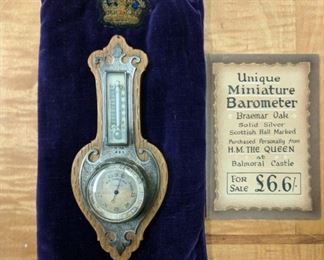 Rare Sterling Silver Scottish Barometer Royal Provenance 