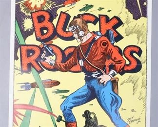 Vintage Buck Rogers Warren Paper Advertisement Poster