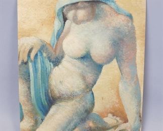 Original Dorothy Sklar Oil Painting Nude, 17"