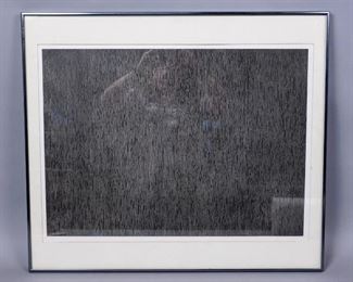 1971 Sol LeWitt Print "Vertical Lines Not Touching" (Black) from Conspiracy, The Artist as Witness. Limited Edition. 27"