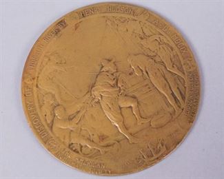 Hudson Fulton Celebration Bronze Medal, 4"