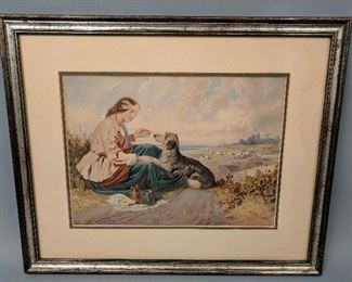 1875 Watercolor Painting 17 5/8" x 21 5/8" 