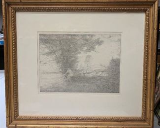 Bolton Brown Graphite Drawing 19 x 16 1/4" 