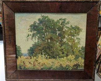 Oil Painting signed J. Hirsch 17 7/8" x 15 1/2" 