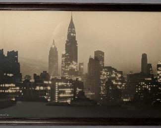 Signed 1931 Photograph of NYC 20 3/4" x 12"