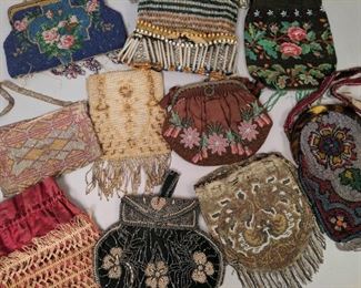 Nice 19th and early 20c beaded purses