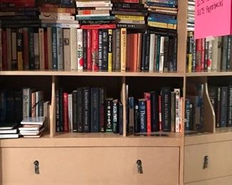 tons of books, more in drawers and upstairs!