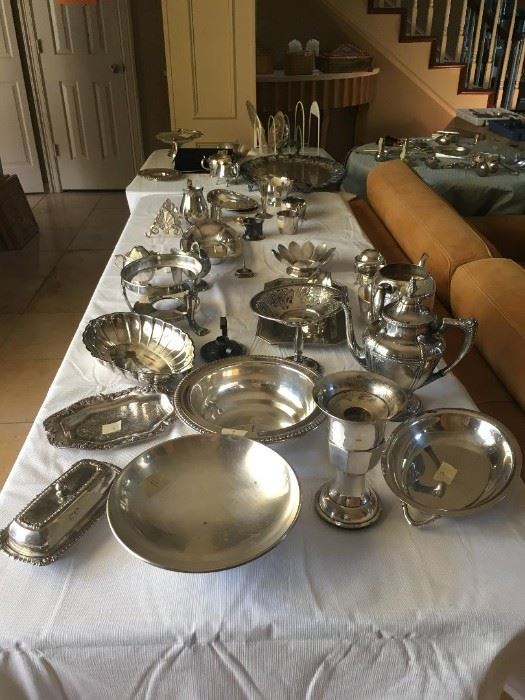 Great selection of silverware, more on next table