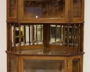 Corner curio cabinet