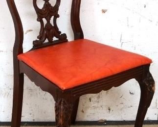 Ornately carved side chair
