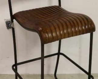 Leather bar stool by Butler
