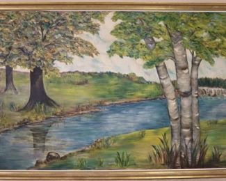 Large oil painting signed