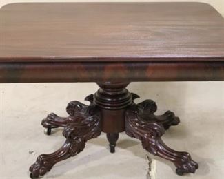 Fancy carved Victorian paw foot table