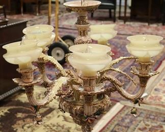 Capo-Di-Monte Italianate chandelier