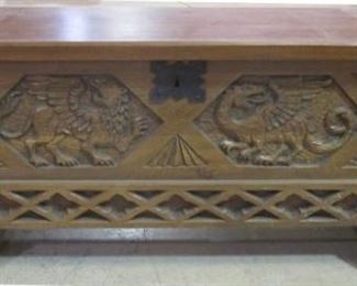 Great carved blanket chest
