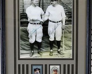 Babe Ruth & Lou Gerhig with cards