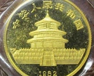 1982 China 1/4 oz Gold proof