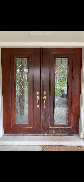 Solid wood front doors