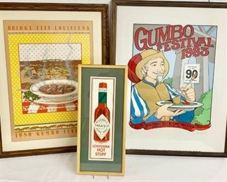 Louisiana Gumbo Festival Posters and Tabasco Picture