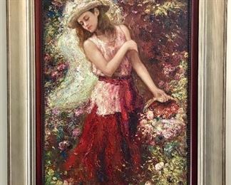  Original oil on canvas framed Fine Art Signed TSUI  ‘’Summers Dance’’,  48“ x 36“.  Appraisal valued at $10,000 asking $5900 or best offer...