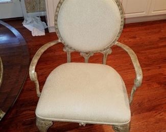 Chairs with iron tab le