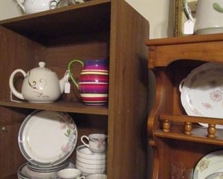 Teapots and Mikasa dishes