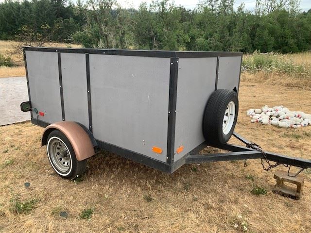Utility trailer - 8' long x 6' wide x 42" tall, with fold down rear panel.