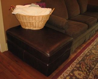 Walter E. Smythe leather ottoman