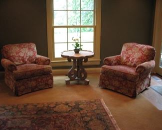 2 swivel rocking chairs