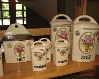 Vintage kitchen canister set