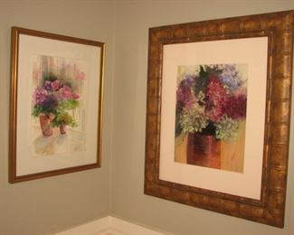 Original watercolor paintings, matted and framed, by a local Barrington artist
