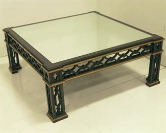 Francis Elkins style Ebonized coffee table 