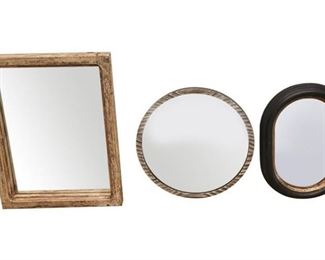 98. Lot of Three 3 Contemporary Modern Design Wall Mirrors