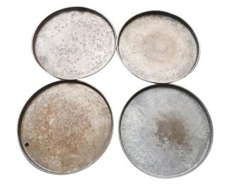 104. Set of Four 4 Industrial Style Metal Trays