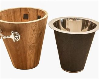 106. Contemporary Wooden Ice or Champagne Bucket