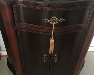 Pair of Leather Inset Night Stands