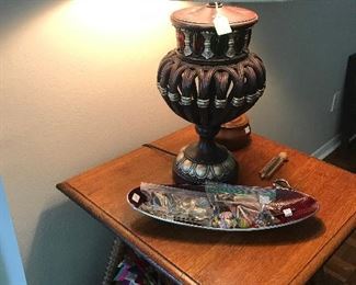 Golden Oak End Table 